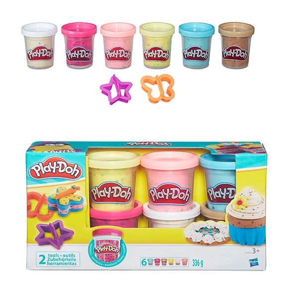 Play-Doh Пластилин: Набор из 6 баночек платилина с конфетти (B3423) Play-Doh Пластилин: Набор из 6 баночек платилина с конфетти (B3423) PLAY-DOH