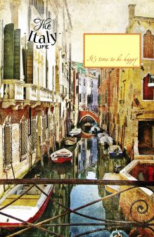 Обложка Блокнот. Узкие улочки в Венеции (А5) 