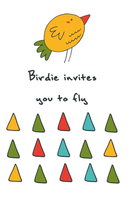 Обложка Блокнот для записей "Birdie invites you to fly" (А5)