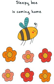 Блокнот для записей "Sleepy bee is coming home" (А5)