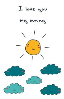 Блокнот для записей "I love you, my sunny" (А5)