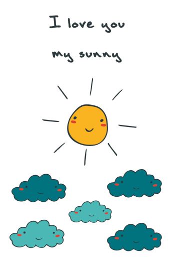 Блокнот для записей "I love you, my sunny" (А5) Блокнот для записей "I love you, my sunny" (А5)