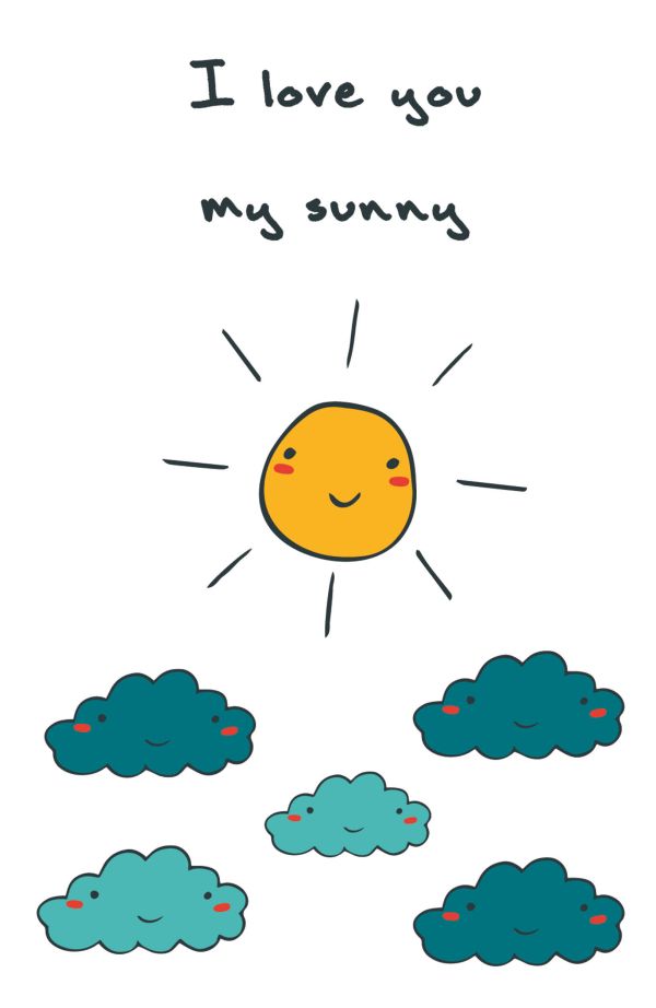 Блокнот для записей "I love you, my sunny" (А5) Блокнот для записей "I love you, my sunny" (А5)