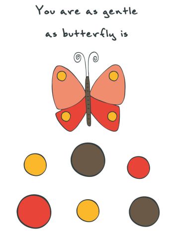 Блокнот для записей "You are as gentle as butterfly is" (А6) Блокнот для записей "You are as gentle as butterfly is" (А6)