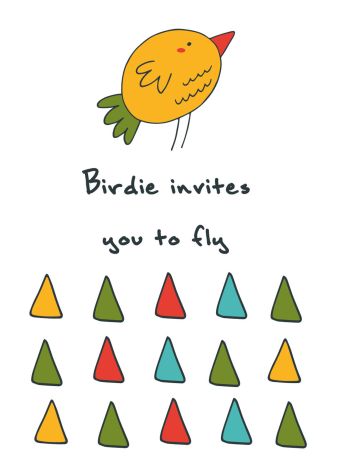 Блокнот для записей "Birdie invites you to fly" (А6) Блокнот для записей "Birdie invites you to fly" (А6)