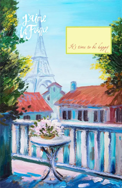 Обложка Блокнот. Французское утро (А5) 