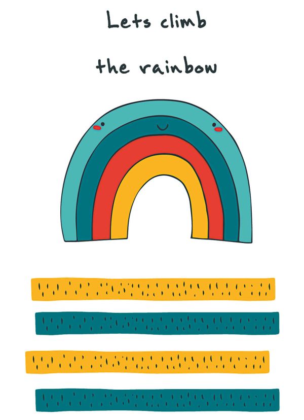 Блокнот для записей "Let's climb the rainbow" (А6) Блокнот для записей "Let's climb the rainbow" (А6)