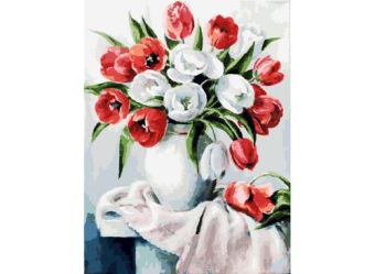 Живопись на холсте 30*40 см. Красные и белые (070-AS) Живопись на холсте 30*40 см. Красные и белые (070-AS)