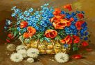 Живопись на холсте 40*50 см. Лето в корзинке (004-АВ) Живопись на холсте 40*50 см. Лето в корзинке (004-АВ)