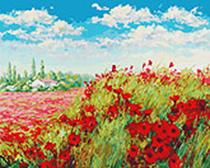 Живопись на холсте 40*50 см. Маковое поле (155-AB) Живопись на холсте 40*50 см. Маковое поле (155-AB)