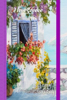 Блокнот. На греческом побережье (на резинке)