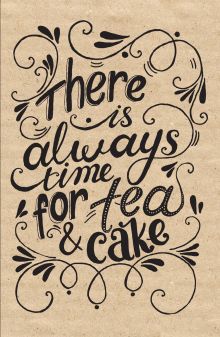 Блокнот. Время для чая и пирога (надпись)