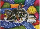 Мозаика на подрамнике Котик в лоскутках (246-ST-S) Мозаика на подрамнике Котик в лоскутках (246-ST-S)