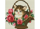 Мозаика на подрамнике. Котёнок в корзинке (324-ST-S) Мозаика на подрамнике. Котёнок в корзинке (324-ST-S)