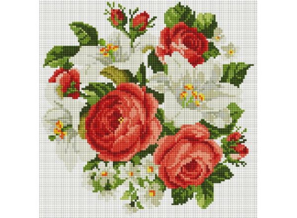 Мозаика на подрамнике. Розы и лилии (329-ST-S) Мозаика на подрамнике. Розы и лилии (329-ST-S)