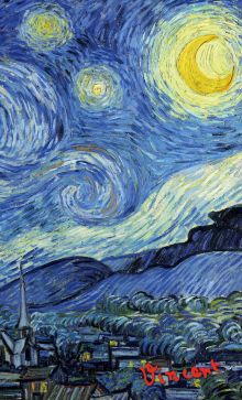 Блокнот в пластиковой обложке. Ван Гог. Звёздная ночь (формат малый, 64 страницы) (Арте)