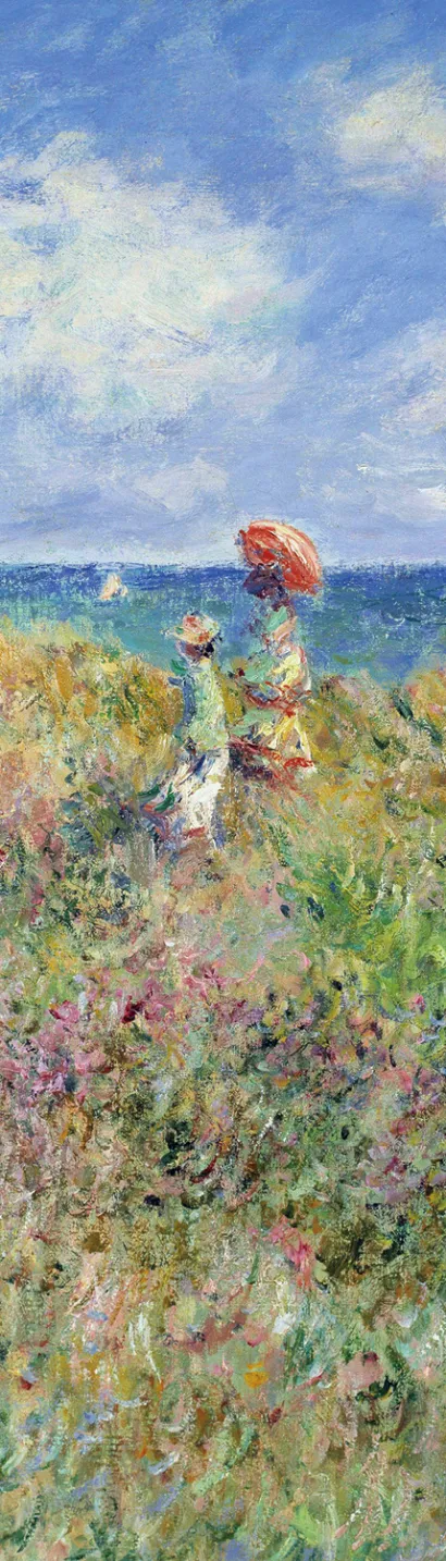 Обложка Закладка с резинкой. Клод Моне. Прогулка по скалам Пурвиля (Арте) 