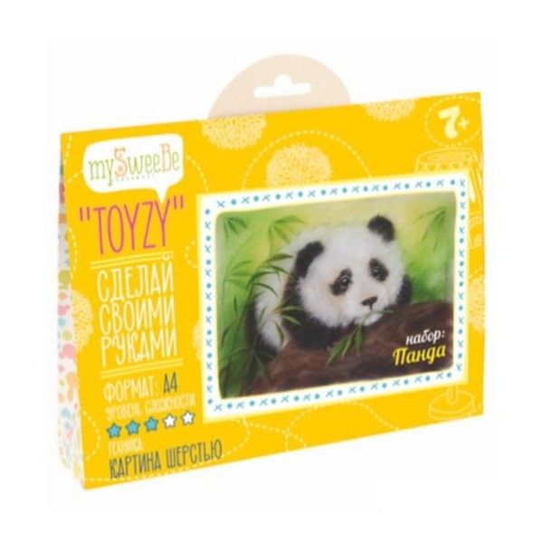 НАБОР TOYZY ''ПАНДА'' - КАРТИНА ШЕРСТЬЮ, ФОРМАТ А4 НАБОР TOYZY ''ПАНДА'' - КАРТИНА ШЕРСТЬЮ, ФОРМАТ А4