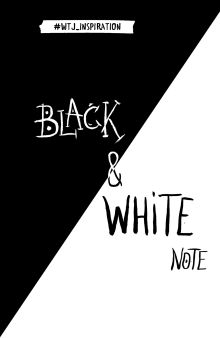 Обложка Black&White Note. Стильный блокнот с черными и белоснежными страницами 