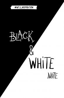 Black&White Note. Стильный блокнот с черными и белоснежными страницами