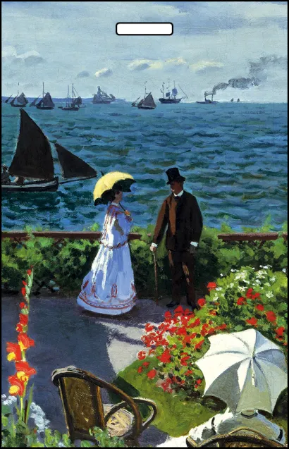 Обложка Кардхолдер. Клод Моне Терраса в Сент-Адресс (вертикальный с двумя карманами) 