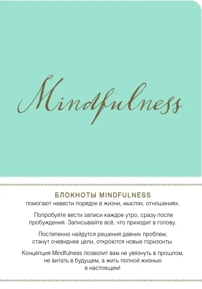 Обложка Mindfulness. Утренние страницы (мята) (скругленные углы) (Арте) 