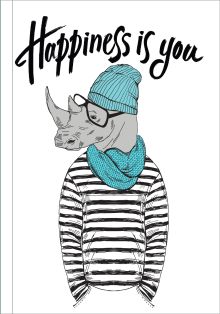 Happiness is you (Блокнот для хипстеров) (твердый переплет, 136х206 мм)