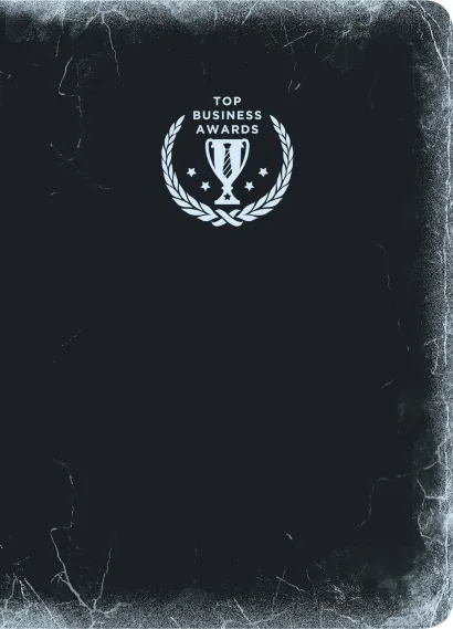 Обложка Блокнот Top Business Awards - нелинованный (черное серебро, желтые страницы) 