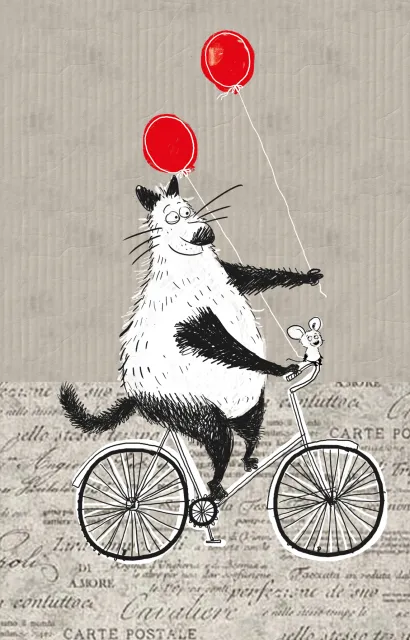 Обложка Блокнот, поднимающий настроение (на велосипеде) 