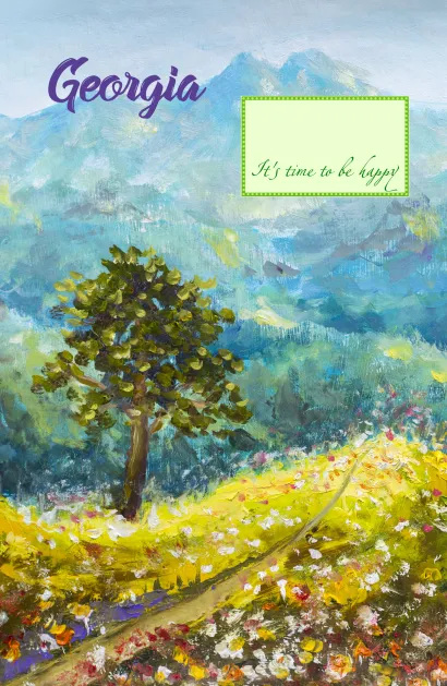 Обложка Блокнот. Грузия (Дорога в горах, А5) 