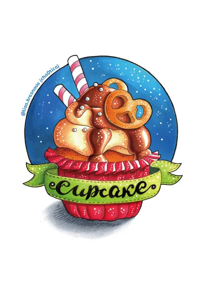 Обложка Вкусный блокнот: Капкейк 