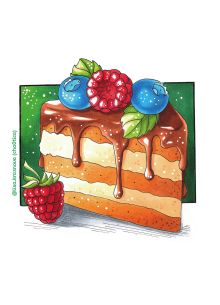 Обложка Вкусный блокнот: Кусочек торта 