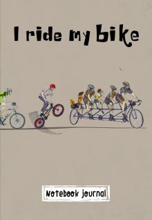 Обложка Блокнот. I ride my bike. Велосипедисты 