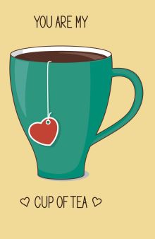You are my cup of tea (green cup) (А5)