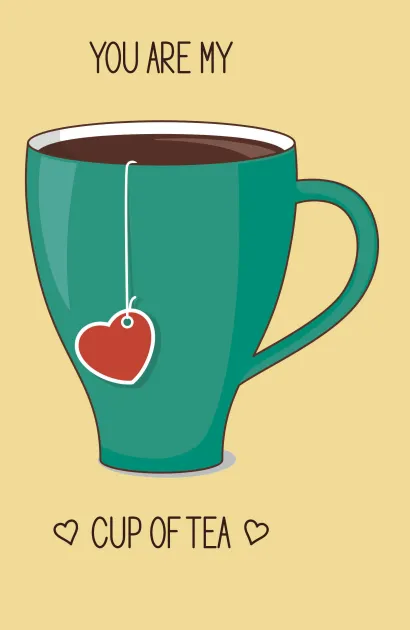 Обложка You are my cup of tea (green cup) (А5)