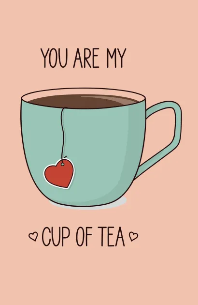 Обложка You are my cup of tea (aquamarine cup) (А5) 