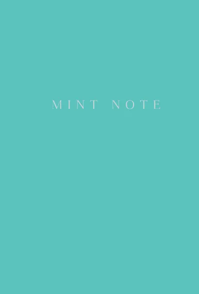 Обложка Mint Note. Стильный блокнот с 