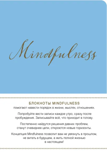 Обложка Mindfulness. Утренние страницы (васильковый) (скругленные углы) (Арте)