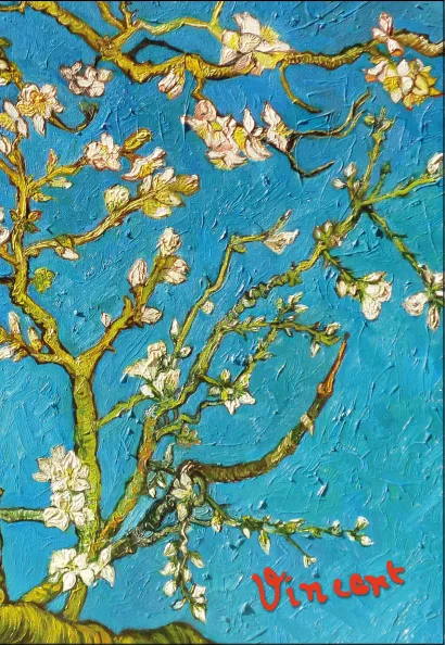 Обложка Блокнот в пластиковой обложке. Ван Гог. Цветущие ветки миндаля (формат А5, 160 стр.) (Арте)