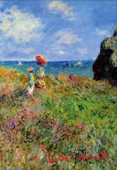 Обложка Блокнот в пластиковой обложке. Моне. Прогулка по скалам Пурвиля (формат А5, 160 стр.) (Арте)