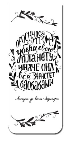 Магнитная закладка. Экзюпери (большая закладка)