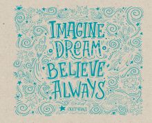 Обложка Imagine. Dream. Believe. Always. Скетчбук (230х180мм, офсет 160 гр., 40 страниц, евроспираль) 