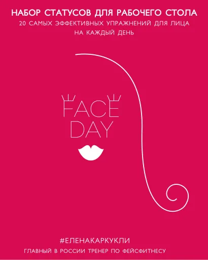 Обложка Faceday: Набор статусов для рабочего стола. Идеальное лицо (Красный) Е. А. Каркукли