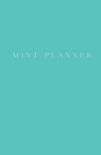 Обложка Mint Planner 