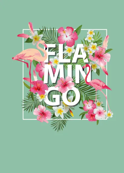 Обложка Блокнот. Фламинго (формат А4, твёрдая обложка, круглые углы) (Арте)