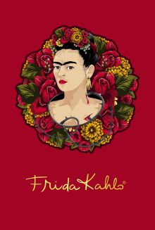 Тетрадь. Фрида Кало (А5, мягкая обложка, золотое тиснение, красная)