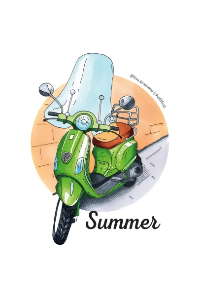 Обложка Блокнот Summer. Скетчи Лизы Красновой Лиза Краснова