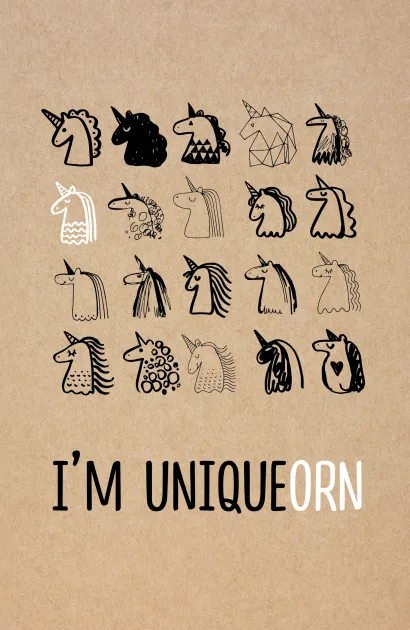 Обложка Блокнот. Единороги (я уникальный_крафт) 