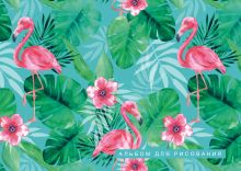 Фламинго. Альбом для рисования (формат А4, офсет 160 гр., 40 страниц, евроспираль)