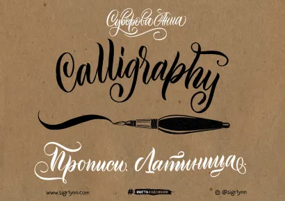 Обложка Каллиграфия кистью. Прописи. Латиница Суворова А.В.